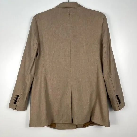 Hugo‎ Boss Jericona Blazer Colombo Italy Woven Camel Tan Wool Cashmere Blazer 10